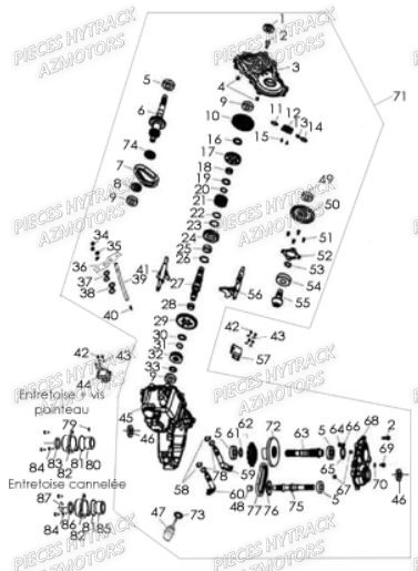 BOITE_DE_VITESSES_4X4 HYTRACK Pièces Quad HY290-4x2-4x4