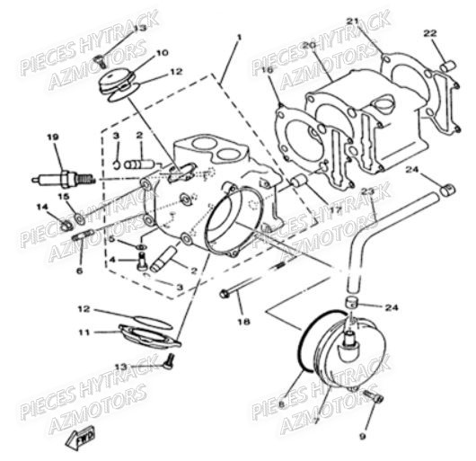 Cylindre HYTRACK Pièces Quad HY290 4x2/4x4