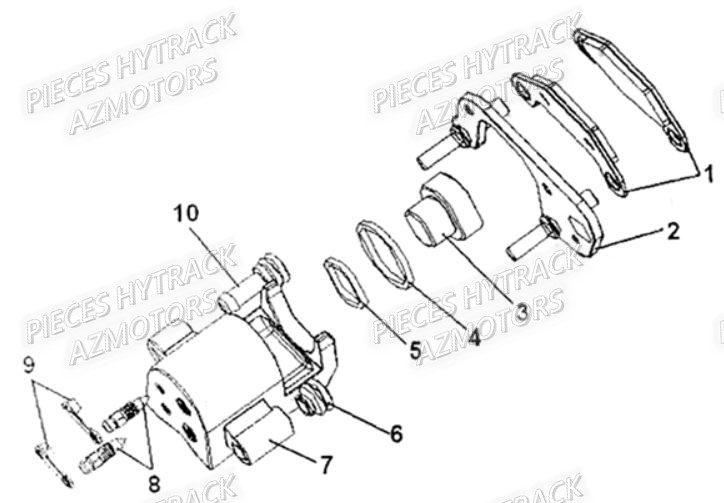 Etrier Avant Droit HYTRACK Pièces Quad HY290 4x2/4x4