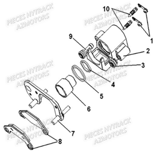 Etrier Avant Gauche HYTRACK Pièces Quad HY290 4x2/4x4