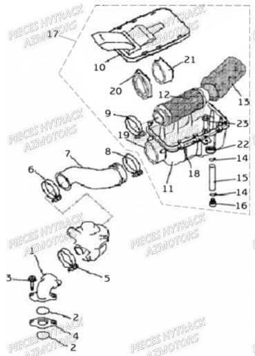 FILTRE_A_AIR HYTRACK Pièces Quad HY290-4x2-4x4