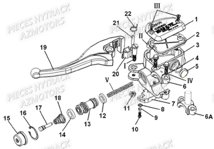Maitre Cylindre Avant HYTRACK Pièces Quad HY290 4x2/4x4