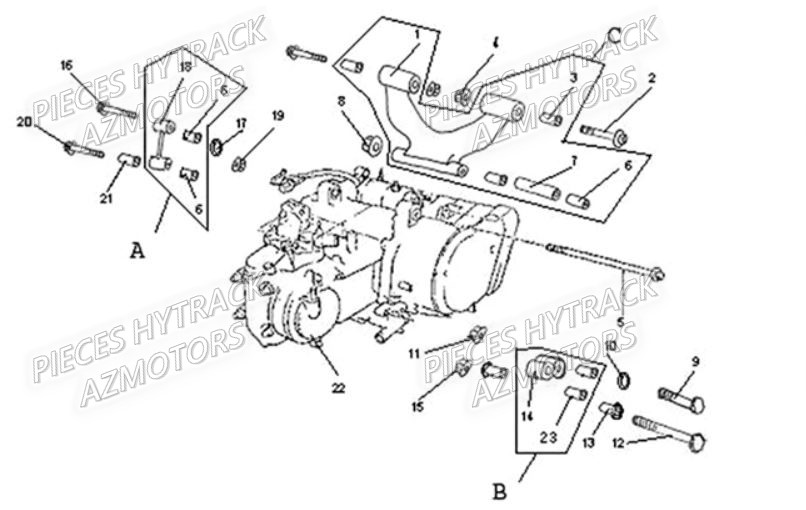 MOTEUR HYTRACK Pièces Quad HY290-4x2-4x4