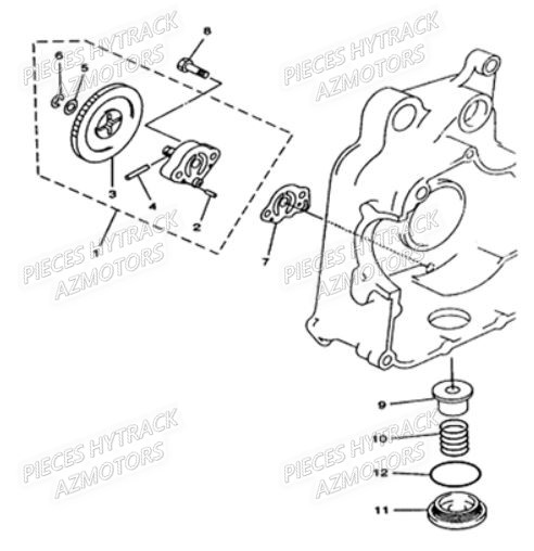 POMPE A HUILE pour HY290-4X2-4X4