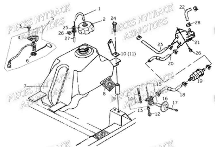 RESERVOIR HYTRACK Pièces Quad HY290-4x2-4x4