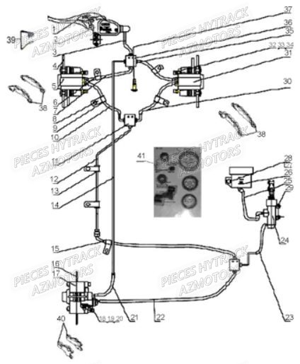 Systeme De Freinage HYTRACK Pièces Quad HY290 4x2/4x4