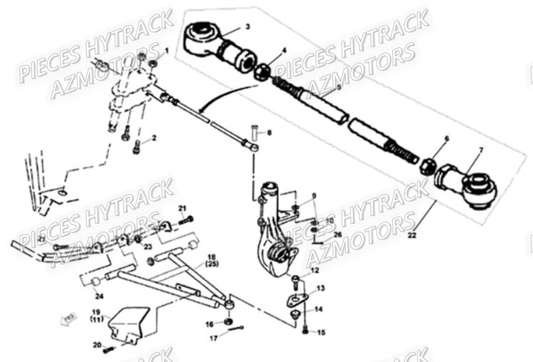 TRAIN AVANT pour HY290-4X2-4X4