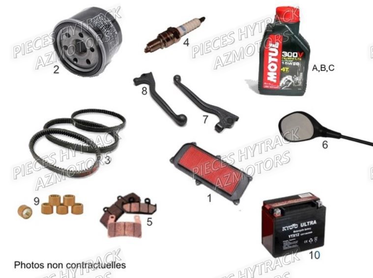 1CONSOMMABLES AZMOTORS HY300 4X2
