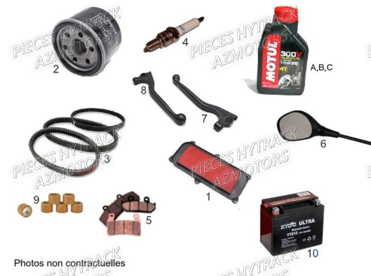 HUILE MOTEUR 4T MOTUL 300V 10W40 (1L) pour 1CONSOMMABLES de HY300-4X2