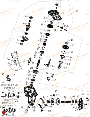 Boite De Vitesses AZMOTORS Pièces Quad HY300 - 4x2