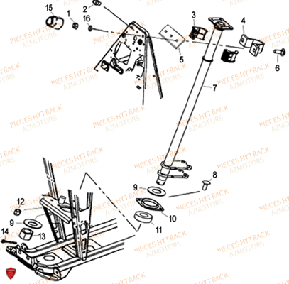 COLONNE DE DIRECTION AZMOTORS HY300 4X2