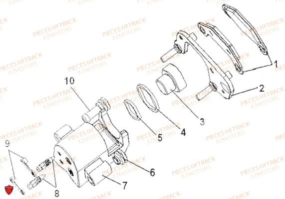 Etrier Avant Droit AZMOTORS Pièces Quad HY300 - 4x2