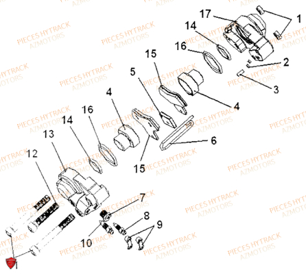 ETRIER FREIN ARRIERE AZMOTORS HY300 4X2