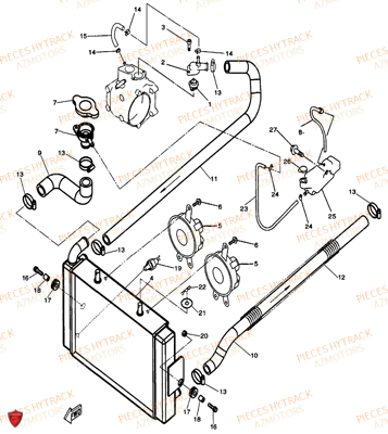 Refroidissement HYTRACK Pièces Quad HY300 - 4x2