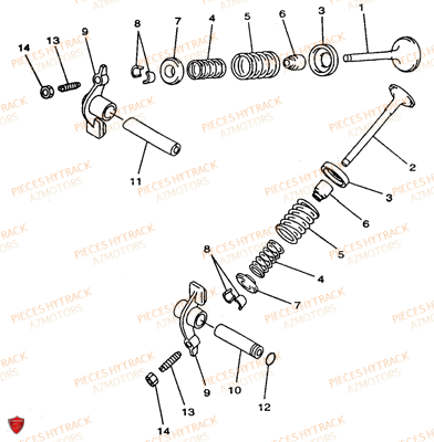 Soupapes AZMOTORS Pièces Quad HY300 - 4x2