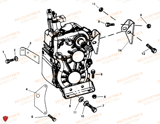 Support Boite De Vitesses AZMOTORS Pièces Quad HY300 - 4x2