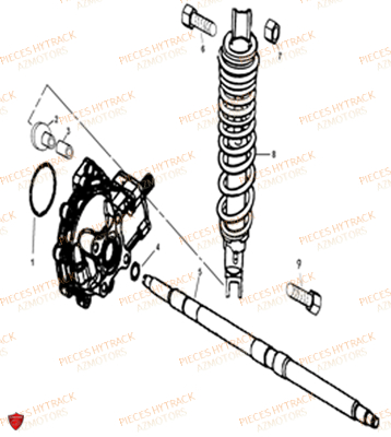 Amortisseur Arriere HYTRACK Pièces Quad HY300-4x4