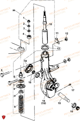 Amortisseur Avant HYTRACK Pièces Quad HY300-4x4