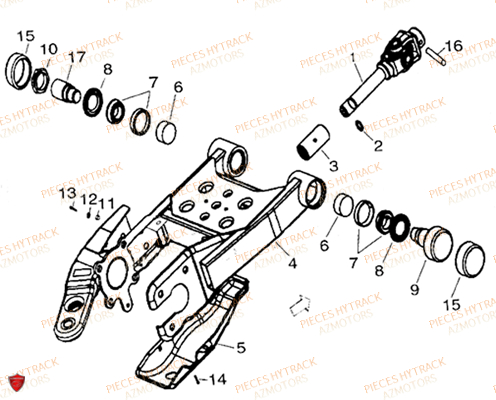 Bras Oscillant HYTRACK Pièces Quad HY300-4x4