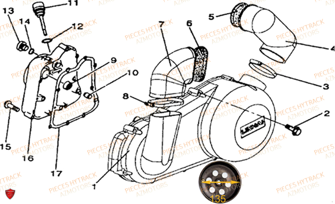 Carters Embrayage Sans Flash Brake HYTRACK Pièces Quad HY300-4x4