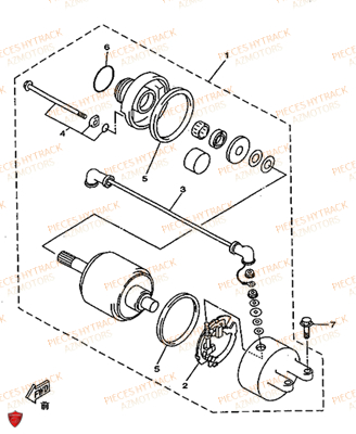 Demarreur HYTRACK Pièces Quad HY300-4x4