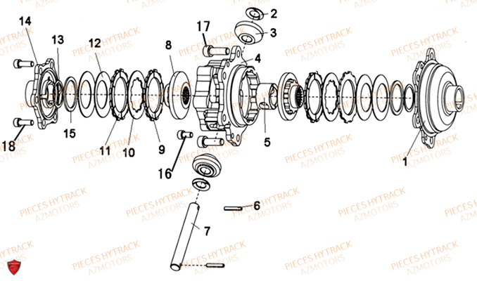 Differentiel HYTRACK Pièces Quad HY300-4x4