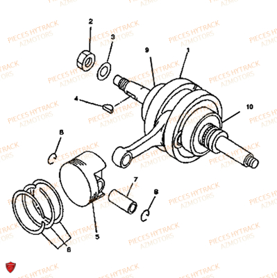 Embiellage HYTRACK Pièces Quad HY300-4x4