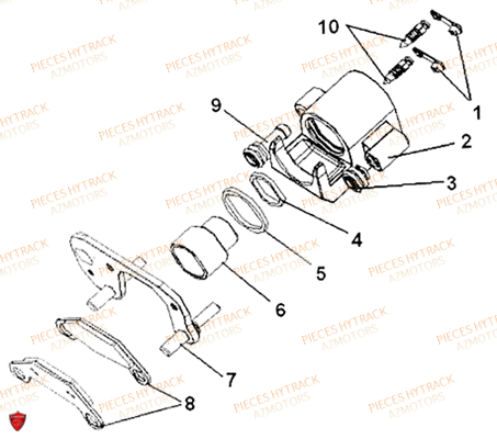 Etrier Avant Gauche HYTRACK Pièces Quad HY300-4x4
