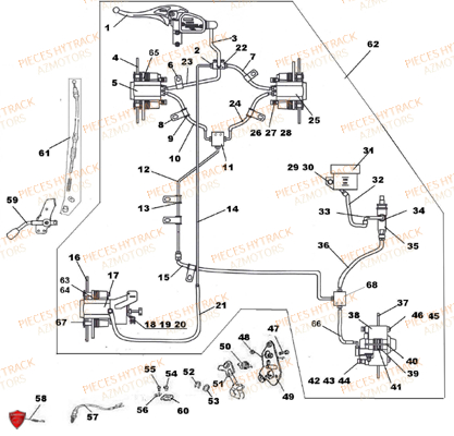 FREIN_AVEC_FREIN_DE_PARC HYTRACK Pièces Quad HY300-4x4