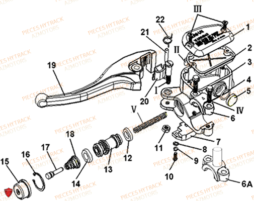 Maitre Cylindre Avant HYTRACK Pièces Quad HY300-4x4