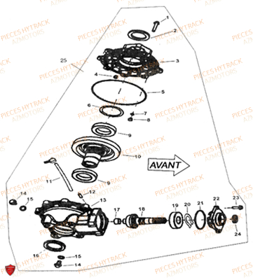 Pont Arriere HYTRACK Pièces Quad HY300-4x4