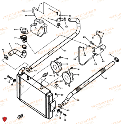 Refroidissement HYTRACK Pièces Quad HY300-4x4
