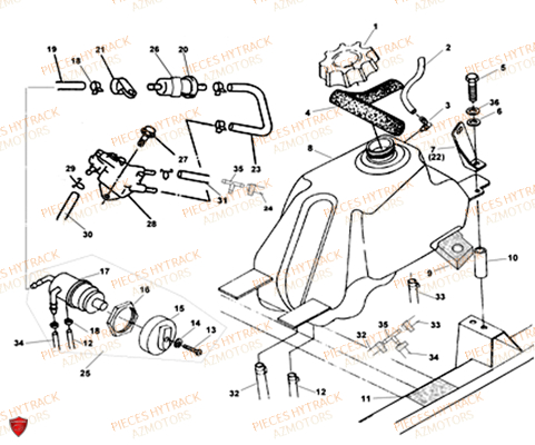 Reservoir HYTRACK Pièces Quad HY300-4x4