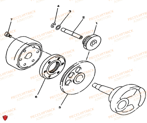 Roue Libre De Demarreur HYTRACK Pièces Quad HY300-4x4