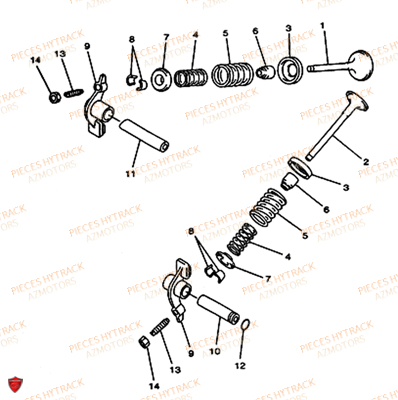 Soupapes HYTRACK Pièces Quad HY300-4x4