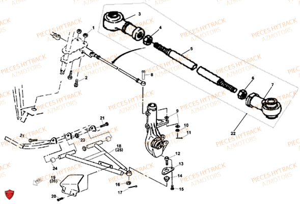 TRAIN AVANT pour HY300-4X4