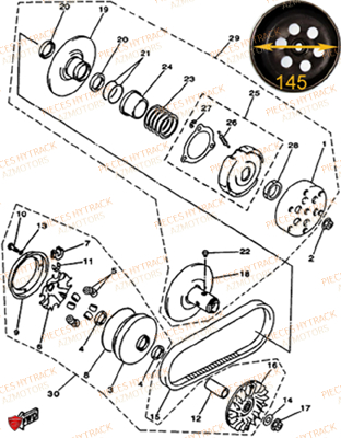 Variateur Version Flash Brake HYTRACK Pièces Quad HY300-4x4