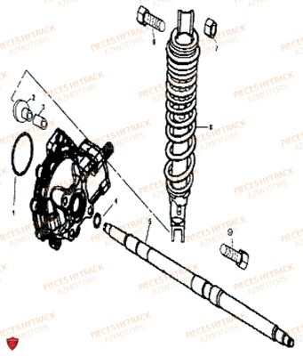 AMORTISSEUR ARRIERE AZMOTORS HY300 DEMON