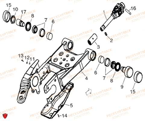 Bras Oscillant HYTRACK Pièces Quad HY300-DEMON