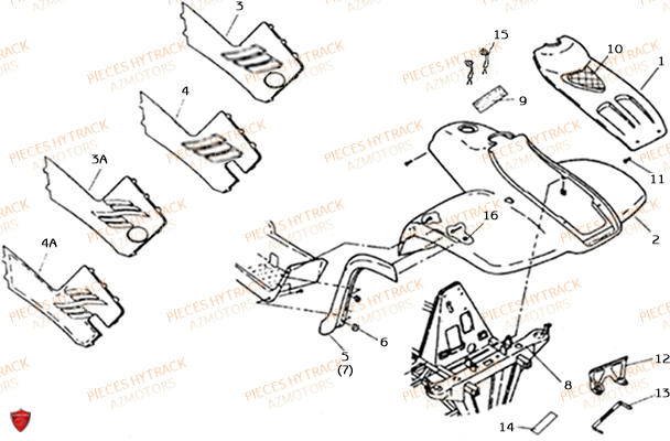 Carrosserie Avant HYTRACK Pièces Quad HY300-DEMON