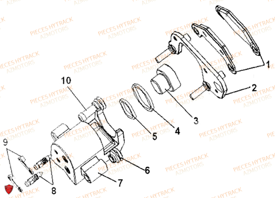 ETRIER AVANT DROIT AZMOTORS HY300 DEMON