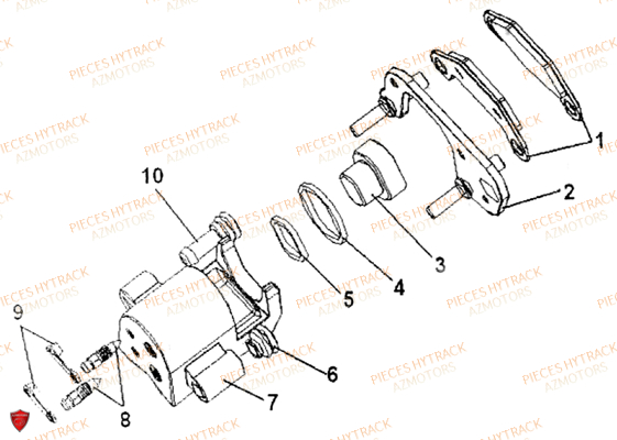 Etrier Avant Droit Euro2 HYTRACK Pièces Quad HY300-DEMON