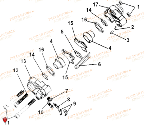 ETRIER_FREIN_ARRIERE HYTRACK Pièces Quad HY300-DEMON