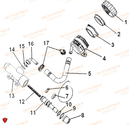 Maitre Cylindre Frein A Pied HYTRACK Pièces Quad HY300-DEMON