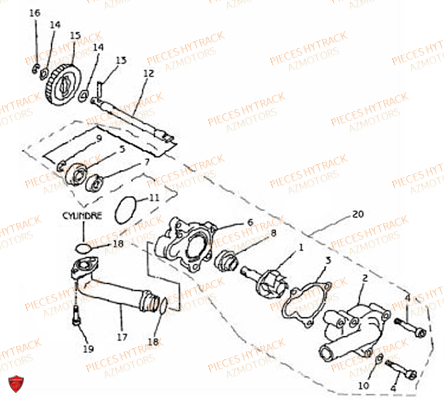 Pompe A Eau HYTRACK Pièces Quad HY300-DEMON