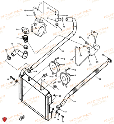 Refroidissement HYTRACK Pièces Quad HY300-DEMON