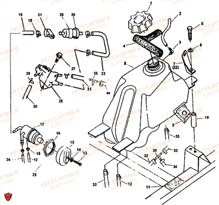 Reservoir HYTRACK Pièces Quad HY300-DEMON