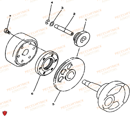 ROUE LIBRE DE DEMARREUR AZMOTORS HY300 DEMON