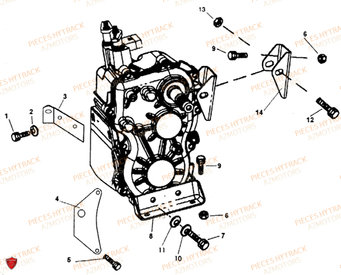 Support Boite De Vitesses HYTRACK Pièces Quad HY300-DEMON