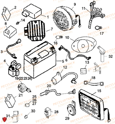 SYSTEME ELECTRIQUE AZMOTORS HY300 DEMON